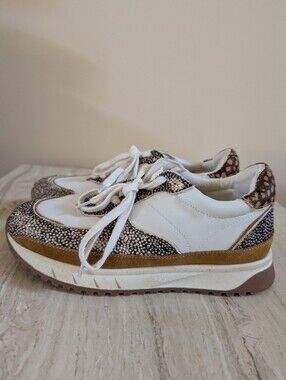 Madewell Kickoff Trainers Sneakers Spot Calf Hair Sz 9